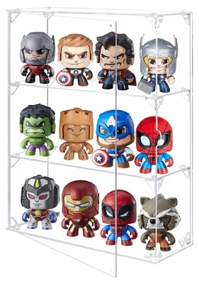Obrázok produktu pre Omgoods – Výkladová vitrína z akrylu, 3-vrstvová, určená na vystavovanie minifigúrok, s ochranou proti prachu