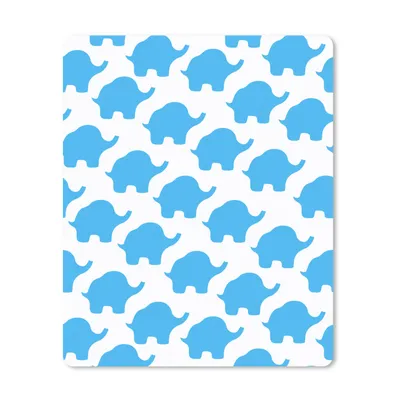 Produktbild von MuchoWow® Mauspad Mousepad Blau - Elefant - Design 19x23 cm - Mousepads - Maus Mat - Pad - Mausunterlage - Mauspads - Spielen