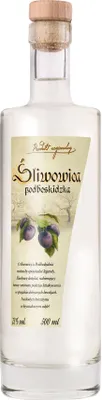Obrázok produktu pre Śliwowica Podbeskidzka (slivovica, slivovica) 0,5L | Ochutená vodka, slivková vodka |500 ml | 72% alkoholu | Mundivia | nápad na darček | 18+