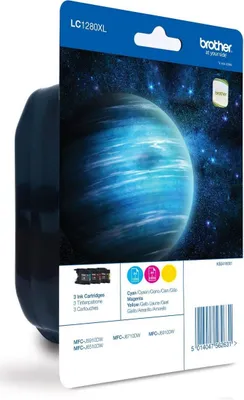 Produktbild von Brother LC1280XL Rainbow-Pack - 3er-Pack - mit hoher Kapazität - Gelb, Cyan, Magenta - original - Blisterverpackung - Tintenpatrone - für Brother MFC-J5910DW, MFC-J6510DW, MFC-J6710DW, MFC-J6910DW