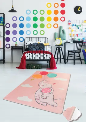 Produktbild von Conceptum Hypnose, Balloons- Balloons CHL, Bunt, Teppich, 140 x 190 cm, 100% Samtstoff
