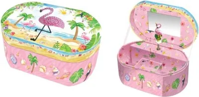 Produktbild von PECOWARE ovale Flamingo-Spieldose 160FM 79491
