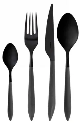 Immagine prodotto di ARES BLACK DIAMOND, Posate Set 24 pz, Scatola Window, Casa Bugatti