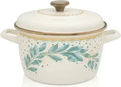 Immagine prodotto di Pentola 6l con coperchio Linea Verde Metalac smaltata/24cm/6l