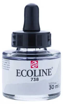 Productafbeelding van Ecoline vloeibare waterverf, flesje, 30 ml, licht koudgrijs, kleur 738