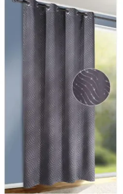 Produktbild von Ösenschal "Wellen" Farbe grau - Größe (HxB) 245x135cm
