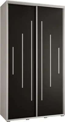 Produktbild von MEBLE KRYSPOL Davos 12 Schrank, zwei Türen - 235,2x140x45 cm - Weiß Schwarz Silber