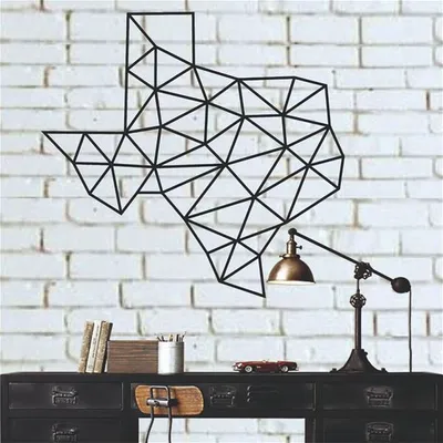 Produktbild von Antdecor Metall Wandkunst, Weltkarte und Texas Karte 100x94cm