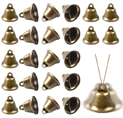 Bastelglocken 24 Stück, 3,8 cm, Bronze, Vintage, Jingle Bells