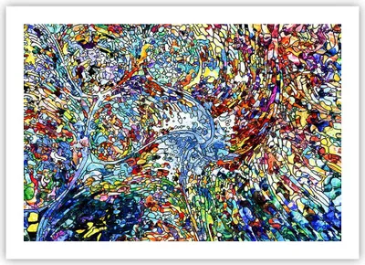 Produktbild von Poster - Poster ohne Rahmen - Abstraktion modern - 70x50 cm - Wand Bild - Wanddeko - Wandbilder - Kunstposter - Wandposter - Bilder - Kunstdruck - Wanddekoration - Wandbild - P2XAA70x50-4045