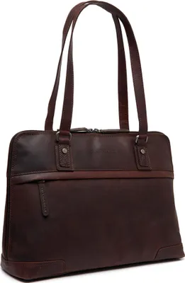Image de The Chesterfield Brand sac à épaule pour ordinateur portable Branson Shoulderbag Brown marron foncé