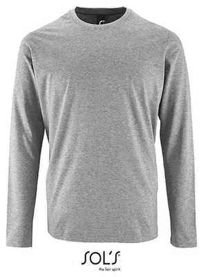 Obrázek produktu pro SOLs 02074 | Pánské tričko s dlouhým rukávem Imperial - barva: Grey Melange - velikost: M