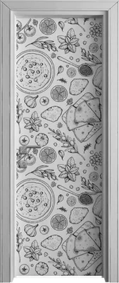 Produktbild von Tür Selbstklebende 70x210 cm Türfolie Türtapete Klebefolie - Lebensmittel Kochen Gemüse