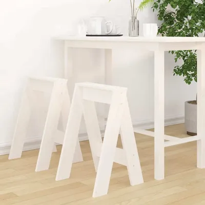 Produktbild von PUEAZU Hocker 2 Stk. Weiß 40x40x60 cm Massivholz Kiefer - Hocker &7990