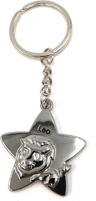Image de Onwomania Porte-clés Signe du zodiaque Lion Pendentif métal Charm