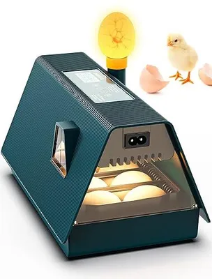 Produktbild von Hühnerbrutmaschine für 10 Eier, vollautomatisch – mit Drehfunktion, Temperatur- und Feuchtigkeitskontrolle für optimale Brutbedingungen.