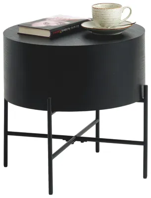 Produktbild von Moderner Beistelltisch NOVO, Schwarz, aus MDF, 45 cm Breite und 45 cm Höhe
