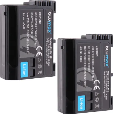 Produktbild von 2x Blumax Akku | für Nikon EN-EL15 a/b/c  Z5 Z6 II Z7 II 2400 mAh  7.2Volt
