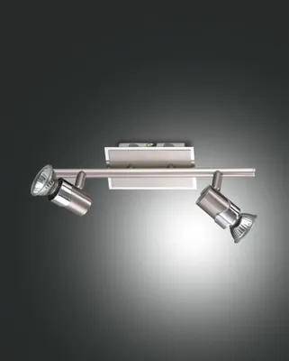 Produktbild von Deckenstrahler Metall verstellbar Chrom GU10 2-flammig länglich Spot Lampe Decke