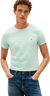 Zdjęcie produktu dla T-shirt męski Tommy Hilfiger, model Stretch Slim Fit, krótki rękaw, kolor zielony (Crushe), numer modelu: MW0MW10800