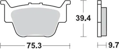 Produktbild von Moto-master Honda 095111 Sinterbremsbeläge Schwarz  Schwarz One Size