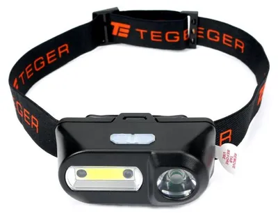 Obrázok produktu pre Tegер čelovka s LED diódou COB, 200 lúmenov, s USB nabíjaním a senzorom pohybu
