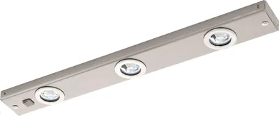 Produktbild von EGLO LED Unterbauleuchte Kob , 3 flammige Unterschrankleuchte Küche aus Metall in Silber, Küchenlampe mit Wippschalter, Küchenleuchte warmweiß