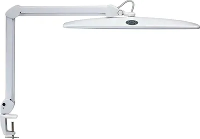 Produktbild von MAUL Tischleuchte MAULwork LED 6.500 K dimmbar Klemmfuß weiß