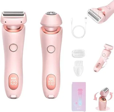 Productafbeelding van Rosa 2-in-1 epileerapparaat en trimmer voor dames, geschikt voor zowel nat als droog gebruik