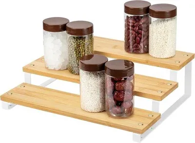 Produktbild von Famanu Kräuterorganizer 3-lagig - Bambus und Metall