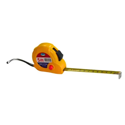 Produktbild von Taschenrollbandmaß 2/5/10 m, Maßband mit Rücklaufautomatik, Stahlband, Gürtelclip, Metallhaken, Rollmeter für Handwerker