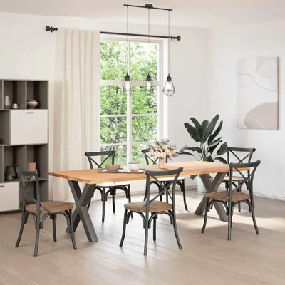 Obrázok produktu pre vidaXL Nohy jedálenského stola v tvare X 2 ks. Antracit 70x(72-73) cm Oceľ