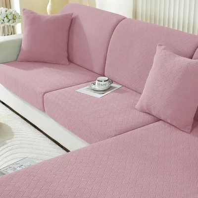 Immagine prodotto di Copertura elastica per cuscini da seduta, antiscivolo, lavabile, per 1 posto, confezione da 2, colore rosa