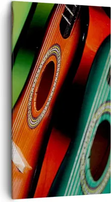 Produktbild von Bild auf Leinwand - Leinwandbild - Gitarre Musik Instrument - 45x80cm - Wand Bild - Wanddeko - Leinwanddruck - Bilder - Kunstdruck - Wanddekoration - Leinwand bilder - Wandkunst - PA45x80-2113