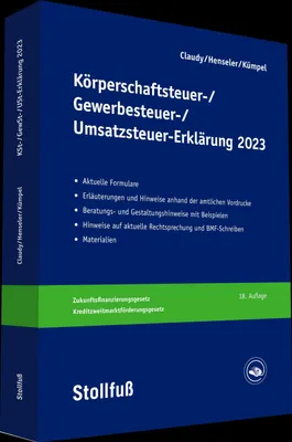 Produktbild von Körperschaftsteuer-, Gewerbesteuer-, Umsatzsteuer-Erklärung 2023