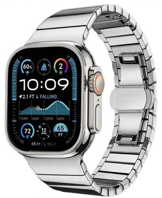 Obrázek produktu pro Techsuit – Watchband (W012) řemínek pro Apple Watch 1/2/3/4/5/6/7/8/9/10/SE/SE 2/Ultra/Ultra 2 (42/44/45/46/49 mm) – stříbrný
