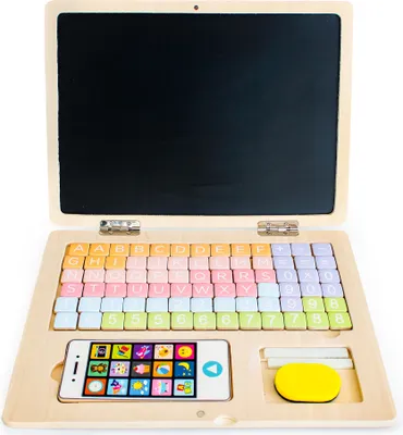 Produktbild von ecotoys - Ecotoys Holznotizbuch Lernmagnettafel