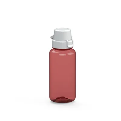 Produktbild von Trinkflasche "School" Colour 0 - transluzent-rot/weiß