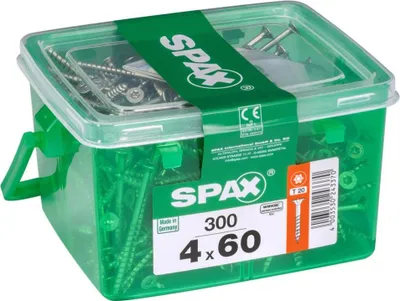 Immagine prodotto di Set di 300 viti in acciaio a testa svasata SPAX, Diam.4 mm x L.60 mm