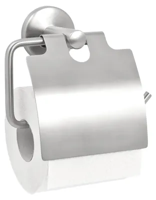 Produktbild von bremermann Bad-Serie PIAZZA - Toilettenpapierhalter mit Blende, Edelstahl matt