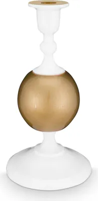 Produktbild von Pip Studio Kerzenhalter Metal Sphere Small White-Gold 24cm