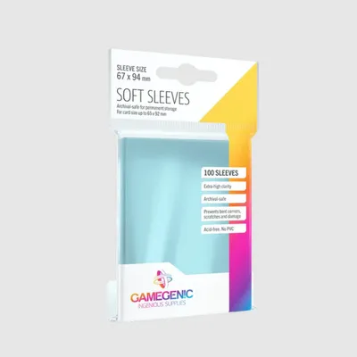 Produktbild von Gamegenic - Soft Sleeves - Clear (100 Sleeves)