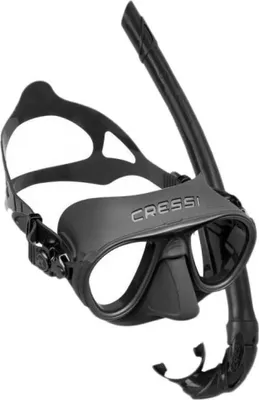 Produktbild von Cressi Calibro And Corsica Schnorchelset Schwarz Schwarz One Size
