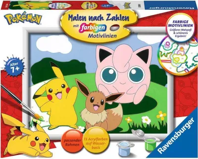 Immagine prodotto di Ravensburger Malen nach Zahlen Pokémon Abenteuer, Malvorlage, Malset, Malen, Kinder, 20298