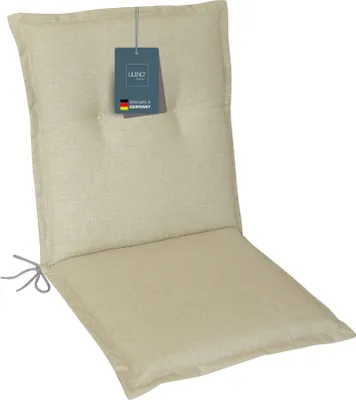Produktbild von LILENO HOME Gartenstuhl Auflagen als [1er Set - Niedriglehner] in Beige - bequeme Liegen als Sitzauflagen für Gartenmöbel - Stuhlkissen für Gartenstühle und Klappstühle