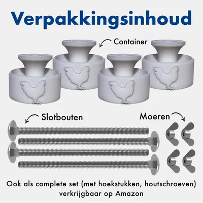 Imagen del producto de Depósitos para la barrera contra la sarna, 4 unidades, para 2 perchas de gallinas, trampa para ácaros para gallineros