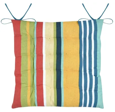 Produktbild von STOF Stuhlkissen Dekokissen Sitzkissen Kissen 38x38 cm Streifen Küche Stuhlauflage