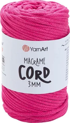 Produktbild von Yarn Art Macrame Cord 3 mm 85 m 771 Bright Pink Schnur