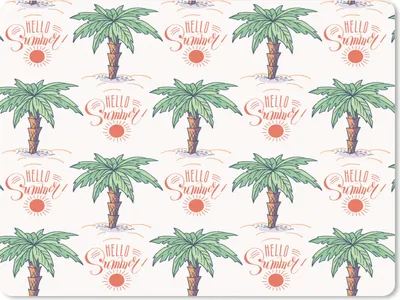 Produktbild von MuchoWow® Mauspad Mousepad Palme - Sommer - Muster 40x30 cm - Mousepads - Maus Mat - Pad - Mausunterlage - Anti Rutsch