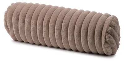 Produktbild von GÖZZE Vito Kissenrolle weiche Kissenrolle mit Synthetikfüllung und modernem Streifendesign Taupe 60 x 20 cm